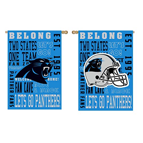 Carolina Panthers Fan Rules House Flag - 28 x 44 Inches - 757 Sports Collectibles