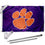 Clemson Tigers Purple Flag with Pole and Bracket Complete Set - 757 Sports Collectibles