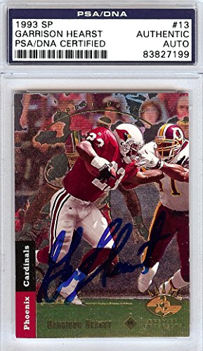 GARRISON HEARST AUTOGRAPHED 1993 SP ROOKIE CARD #13 ARIZONA CARDINALS PSA/DNA STOCK #97219