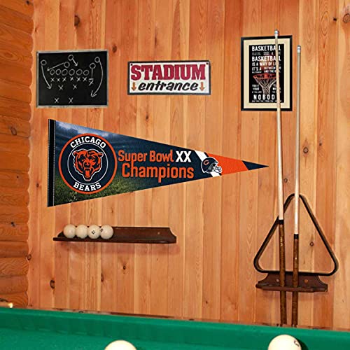 WinCraft Chicago Bears 1985 Bowl Champions Pennant Banner Flag - 757 Sports Collectibles