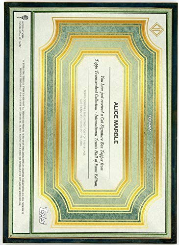 Alice Marble 2020 Topps Transcendent Tennis Oversized Cut Signature - 757 Sports Collectibles