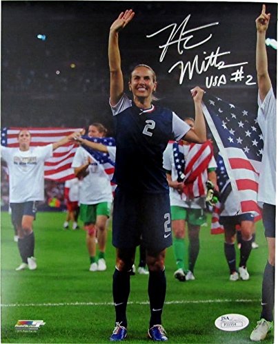 Heather Mitts USA National Women's Soccer Team Signed 8x10 USA Photo JSA 129926