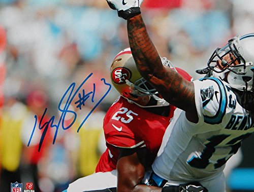 Kelvin Benjamin Signed Carolina Panthers 8x10 One Handed Catch Photo JSA W Auth - 757 Sports Collectibles