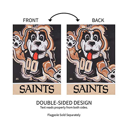 Team Sports America New Orleans Saints Suede Garden Flag 12.5 x 18 Inches Justin Patten - 757 Sports Collectibles