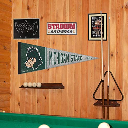 Michigan State Spartans Pennant Throwback Vintage Banner - 757 Sports Collectibles