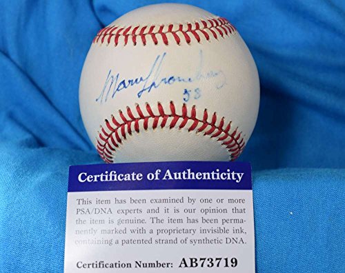 MARV THRONEBERRY PSA/DNA COA HAND SIGNED AMERICAN LEAGUE AUTOGRAPH BASEBALL