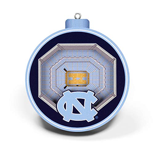 YouTheFan NCAA North Carolina Tar Heels 3D StadiumView Ornament - Dean E. Smith Center - 757 Sports Collectibles