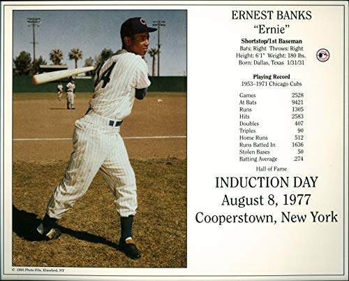 Cubs Ernie Banks 8x10 PhotoFile Hall Of Fame Induction Day Photo Un-signed - 757 Sports Collectibles