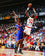 Hakeem Olajuwon Houston Autographed 16x20 PF Fade Away Jumper Photo v. Knicks- Beckett Auth - 757 Sports Collectibles