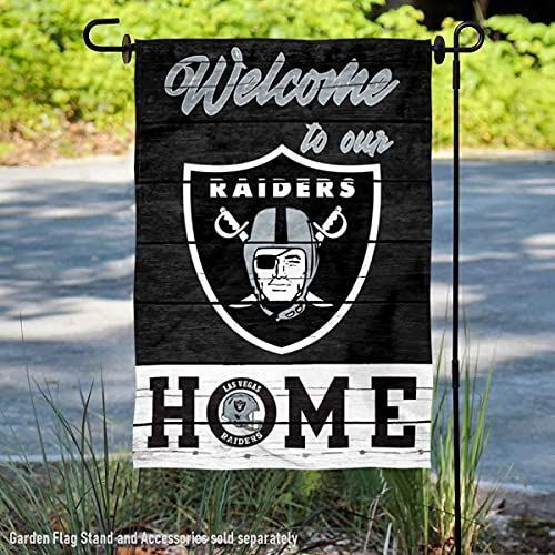 WinCraft Las Vegas Raiders Welcome Home Decorative Garden Flag Double Sided Banner - 757 Sports Collectibles