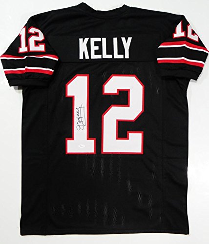 Jim Kelly Autographed Black Pro Style Jersey- JSA W Authenticated 1