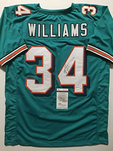 Autographed/Signed Ricky Williams Miami Teal Football Jersey JSA COA - 757 Sports Collectibles