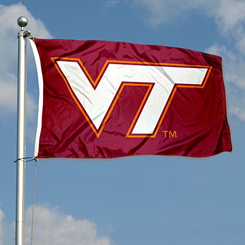 College Flags & Banners Co. Virginia Tech Hokies Maroon VT Flag - 757 Sports Collectibles