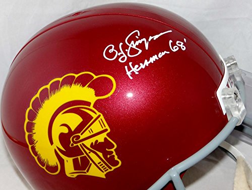 O. J. Simpson Heisman Signed USC Trojans F/S Riddell Helmet- JSA W Auth White - 757 Sports Collectibles