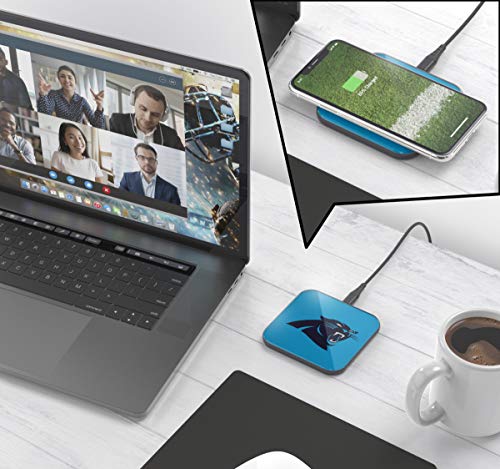 NFL Carolina Panthers Wireless Charging Pad, White - 757 Sports Collectibles