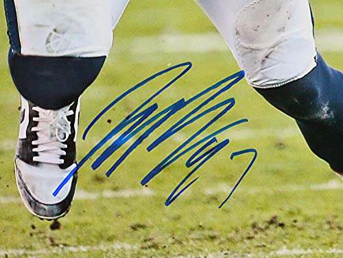 Joey Bosa Autographed LA Chargers Running Close Up 16x20 FP Photo- Beckett W Blue - 757 Sports Collectibles