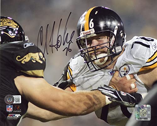 Chris Hoke Autographed Pittsburgh 8x10 Photo - BAS (Horizontal) - 757 Sports Collectibles