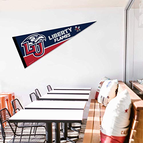 College Flags & Banners Co. Liberty Flames Pennant Full Size Felt - 757 Sports Collectibles