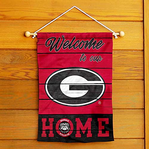 College Flags & Banners Co. Georgia Bulldogs Welcome to Our Home Double Sided Garden Yard Flag - 757 Sports Collectibles