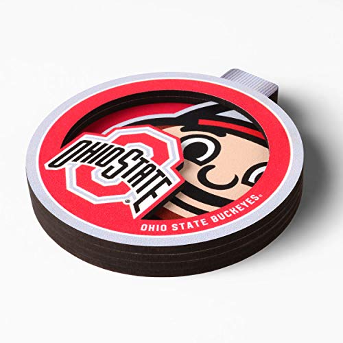 YouTheFan NCAA Ohio State Buckeyes 3D Logo Series Ornament, team colors - 757 Sports Collectibles