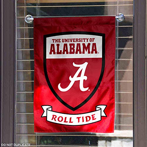 College Flags & Banners Co. Alabama Crimson Tide Shield Garden Flag - 757 Sports Collectibles