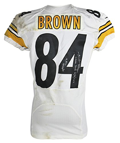 Steelers Antonio Brown Signed 10/27/2013 Game Used Nike White Home Jersey - 757 Sports Collectibles