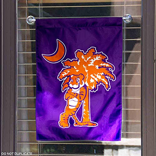 College Flags & Banners Co. Clemson Tigers Mascot and Palmetto Garden Flag - 757 Sports Collectibles