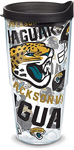 Tervis Made in USA Double Walled NFL Jacksonville Jaguars Insulated Tumbler Cup Keeps Drinks Cold & Hot, 24oz, All Over - 757 Sports Collectibles