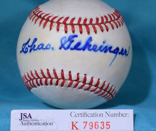 CHARLIE GEHRINGER JSA COA HAND SIGNeD MACPHAIL AMERICAN LEAGUE AUTOGRAPH BASEBALL