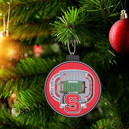 NCAA NC State Wolfpack - Carter-Finley 3D Stadium View Ornament, Team Colors, Large - 757 Sports Collectibles