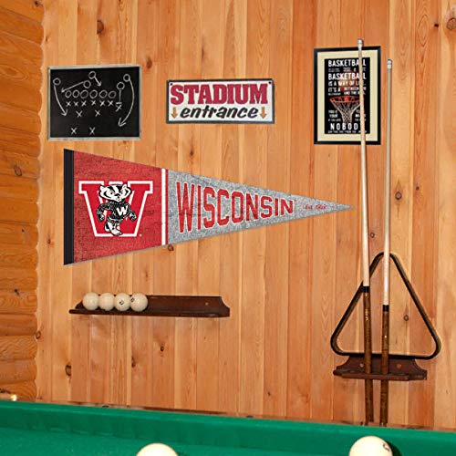 Wisconsin Badgers Pennant Throwback Vintage Banner - 757 Sports Collectibles
