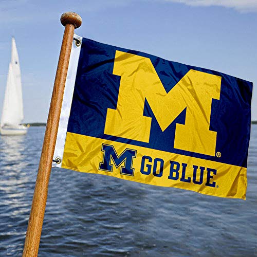 College Flags & Banners Co. Michigan Wolverines Boat and Nautical Flag - 757 Sports Collectibles