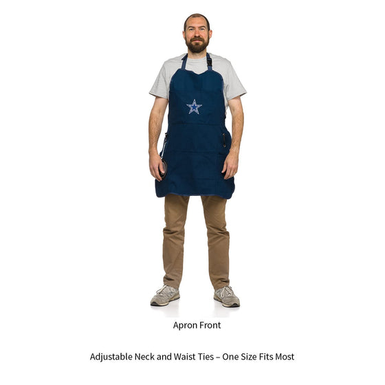 Team Sports America NFL Dallas Cowboys Ultimate Grilling Apron Durable Cotton with Beverage Opener and Multi Tool For Football Fans Fathers Day and More - 757 Sports Collectibles