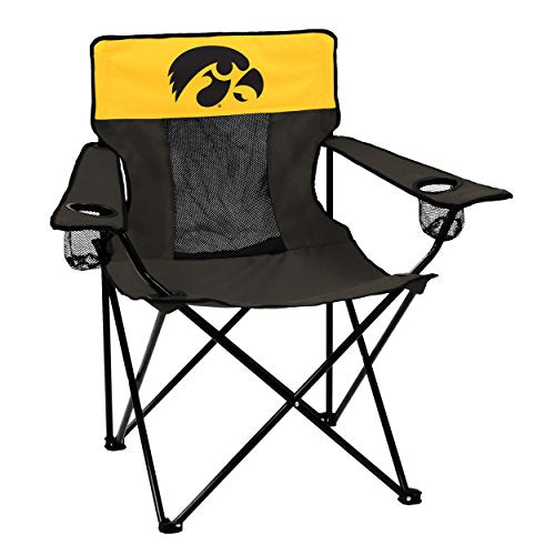 logobrands Officially Licensed NCAA Unisex Elite Chair, One Size,Iowa Hawkeyes - 757 Sports Collectibles