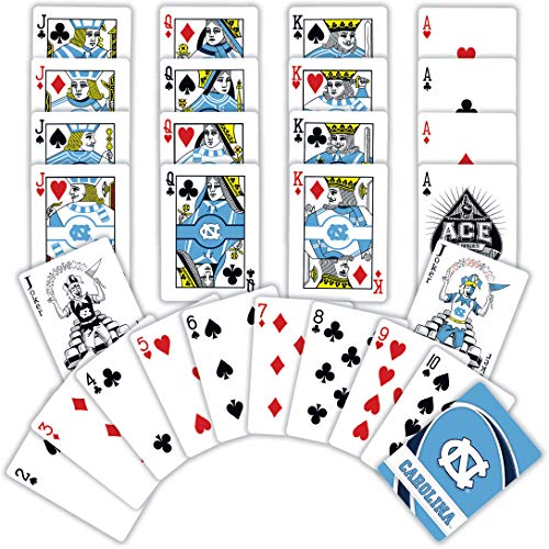 MasterPieces NCAA North Carolina Tar Heels Playing Cards, 2.5" x 3.5" - 757 Sports Collectibles