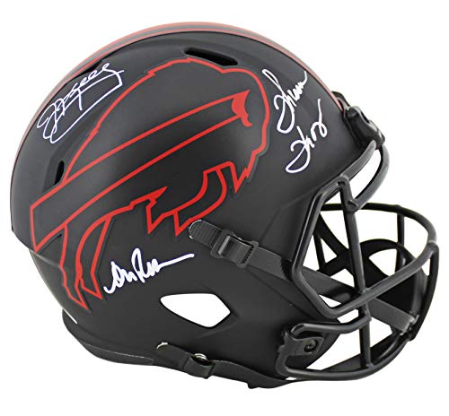 Bills (3) Kelly, Thomas & Reed Signed Eclipse Full Size Speed Rep Helmet JSA Wit - 757 Sports Collectibles