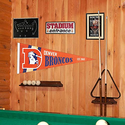 WinCraft Denver Broncos Throwback Vintage Retro Pennant Flag - 757 Sports Collectibles