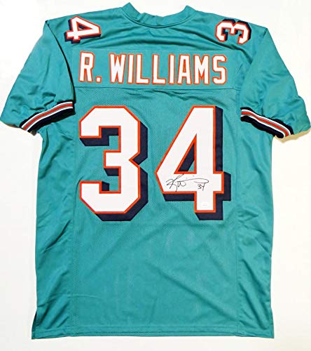 Ricky Williams Autographed Teal Pro Style Jersey- JSA W Authentication Across 4 - 757 Sports Collectibles