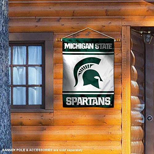 College Flags & Banners Co. Michigan State Spartans Two Sided and Double Sided House Flag - 757 Sports Collectibles