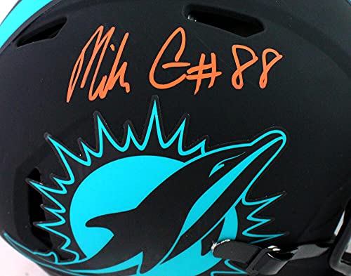 Mike Gesicki Signed Dolphins Authentic Eclipse Speed FS Helmet- Beckett WOrange - 757 Sports Collectibles