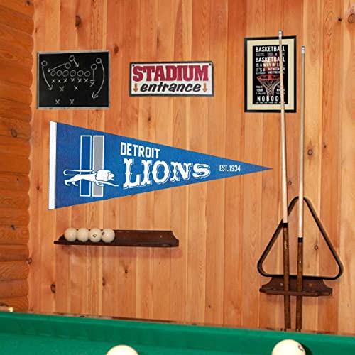 WinCraft Detroit Lions Throwback Vintage Retro Pennant Flag - 757 Sports Collectibles