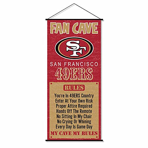 WinCraft San Francisco 49ers Man Cave Fan Banner Wall Door Scroll - 757 Sports Collectibles