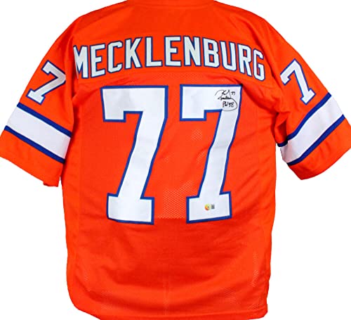 Karl Mecklenburg Autographed Orange Pro Style Jersey-Beckett W Hologram Black - 757 Sports Collectibles