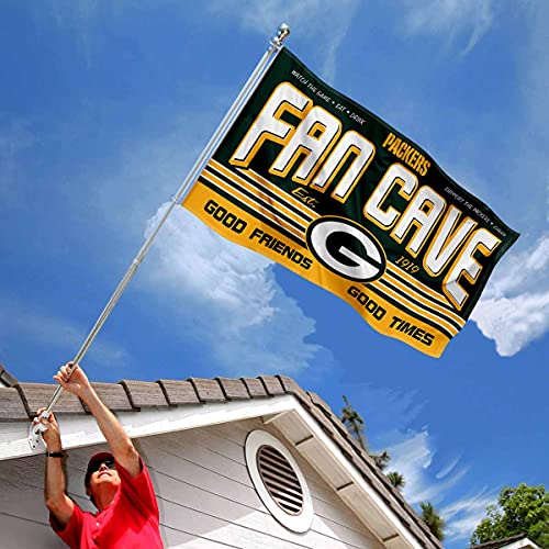 WinCraft Green Bay Packers Fan Man Cave Banner Flag - 757 Sports Collectibles