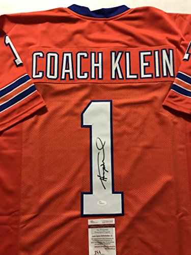 Autographed/Signed Henry Winkler Coach Klein The Waterboy SCLSU Mud Dogs Orange Football Jersey JSA COA