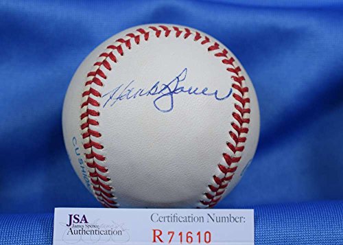 HANK BAUER JSA COA HAND SIGNeD AMERICAN LEAGUE AUTOGRAPH BASEBALL