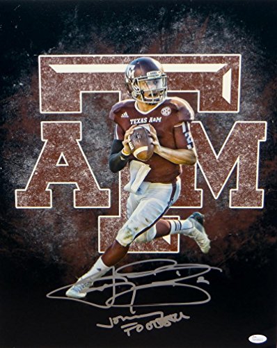 Johnny Manziel Autographed 16x20 AM Logo Photo W/ Johnny Football- JSA W Auth