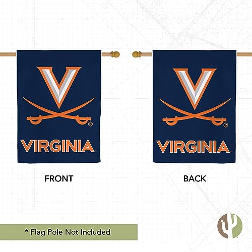 University of Virginia Flag Double Sided 3-Ply Cavaliers UVA Wahoos Flags Banners 100% Polyester Indoor Outdoor (House Flag A) - 757 Sports Collectibles