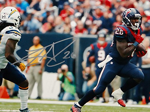 Lamar Miller Autographed Silver Texans 8x10 Against Chargers Photo- JSA W Auth - 757 Sports Collectibles