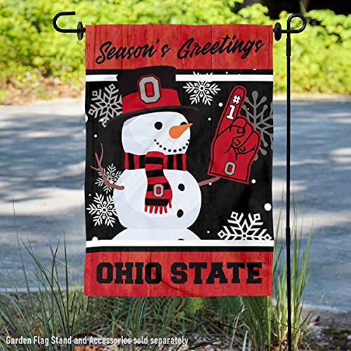 Ohio State Buckeyes Holiday Winter Snow Garden Banner Flag - 757 Sports Collectibles